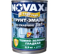 Эмаль Novax 3 в 1 0,9 кг (темно-зеленый) NS-901