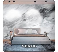 Фотообои Verol 3D на стену флизелиновые Серо-черный мрамор 600x283 см, 16.98 м2, водостойкие, обои для кухни моющиеся 318-ФФО-05920