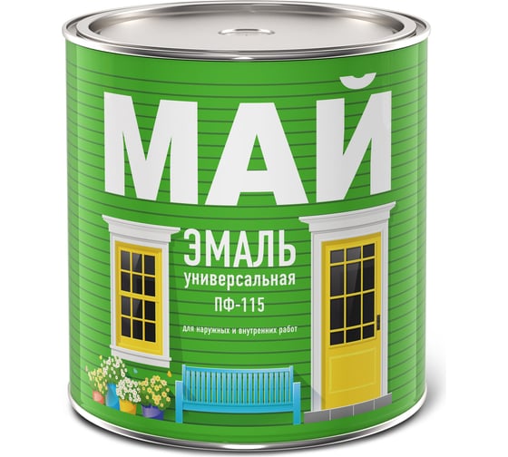 Эмаль МАЙ ПФ-115 желтая, банка 2,6 кг 206015