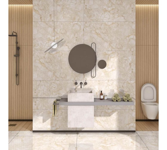 Керамогранит Belleza FLEMINGO IVORY (GOLDEN GLOSSY CARVING) 60x120 см, GS MG СК000042818