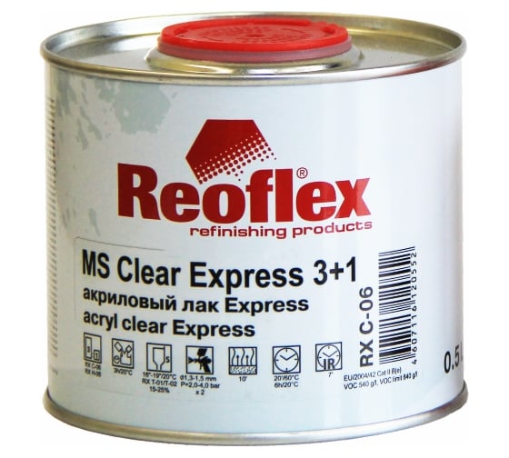 Акриловый лак Reoflex Express 3+1 0,5 л RX C-06/500 1
