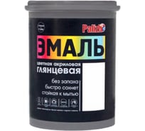 Акриловая эмаль PALIZH глянцевая №602 темно-коричневая 2,5кг 1/4 11605611