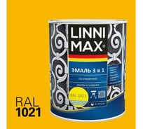 Эмаль по ржавчине LINNIMAX 3 в 1, RAL 1021, 0,75 л, ПРОМО 948105251R