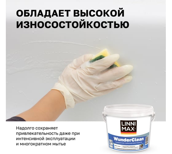 Краска LINNIMAX WunderClean B1 2,5 л 948105933