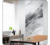 Флизелиновые фотообои Verol 3D на стену Серо-черный мрамор 100x283 см, 2.83 кв. м, виниловые, водостойкие, обои для кухни, моющиеся 322-ФФО-05920