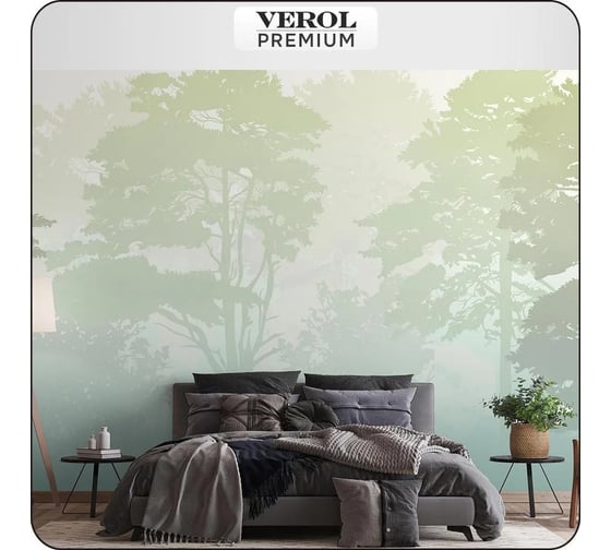 Флизелиновые фотообои Verol на стену "Лес" 600x283 см, 16.98 кв. м, обои виниловые, водостойкие, обои для кухни, моющиеся 37-ПФФО-05934