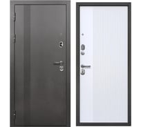 Дверь DIVA Тайга 9 см Вертикаль 2050x960 Левая Антик серебро - Эмалит белый УТ-00083527