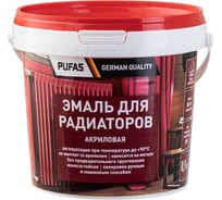 Эмаль акриловая для радиаторов ПУФАС белая, мороз., 0,9 кг тов-217172