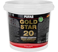 Краска ПУФАС GOLD STAR 20 акрилатная, полумат., основа А, мороз., 0,9 л=1,1 кг тов-187555