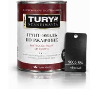 Грунт-эмаль TURY по ржавчине 3 в 1 МС-102 черная, 20 кг 20014558