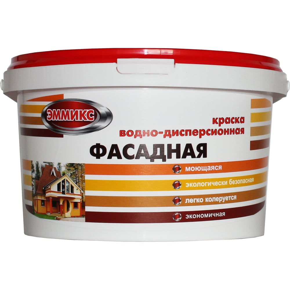 Краска водно-дисперсионная для наружных работ Эммикс моющаяся S 6005 R ...