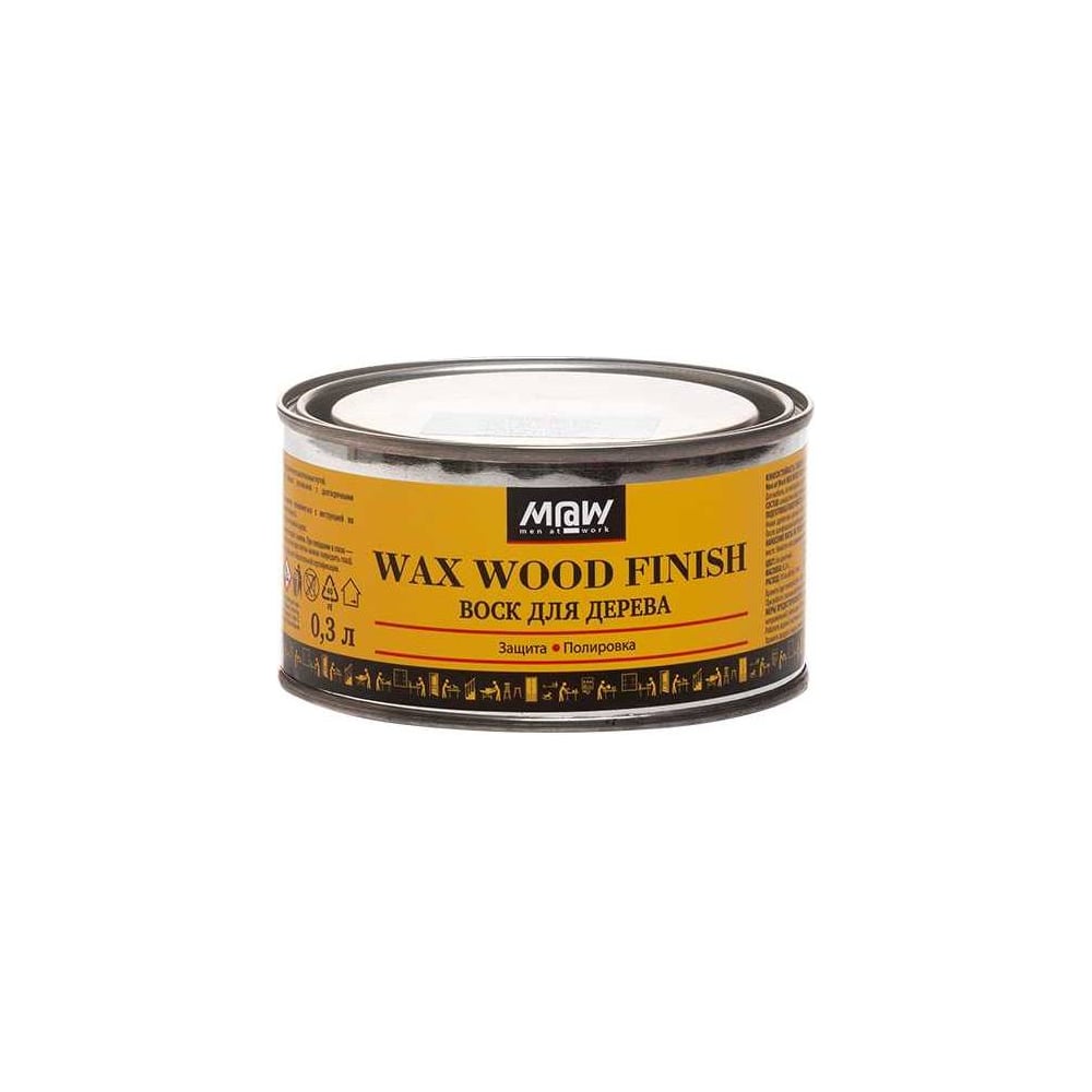 Воск для дерева Men at Work WAX WOOD FINISH 0,3 л v80083 - выгодная ...