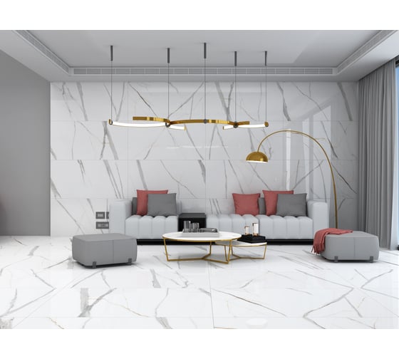 Керамогранит Evolution Ceramic 60x120, Statuario Venato Glossy, 2 шт. SVB60120