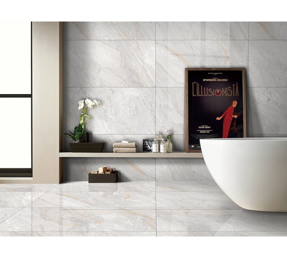 Керамогранит Evolution Ceramic 60x120 TERRACOTTAPRO Domino Bianco Glossy 2шт. T-DB60120G