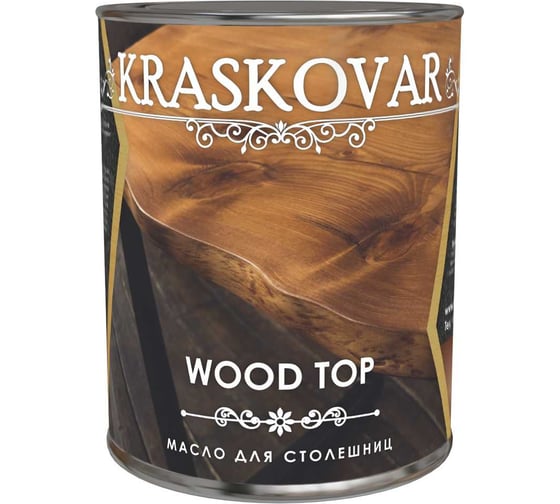 Масло для столешниц Kraskovar Wood Top дуб 0,75 л 1368