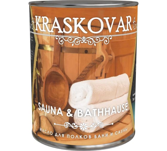 Масло для полков бани и сауны Kraskovar Sauna & Bathhause бесцветный 0,75 л 1365