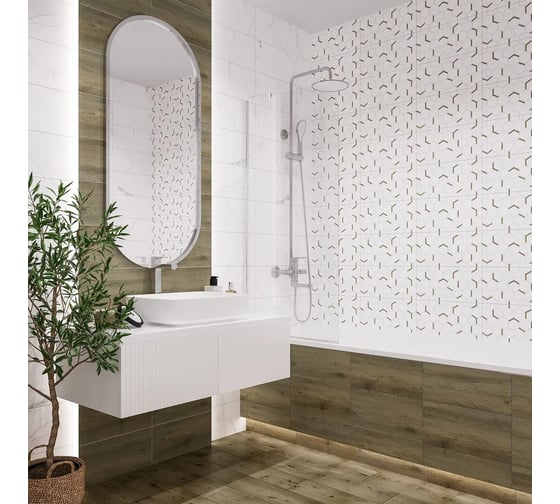 Плитка керамическая CULTO ECTA HEXWOOD матовый, 20x40 см, упаковка 1,2 кв. м УТ-99903643