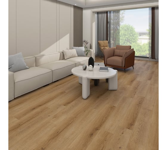 Кварц виниловый ламинат Floorwood Synchro Дуб Флавио Золотой (2,44 кв.м.) Р0059347