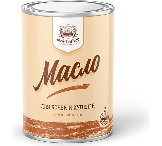 Масло для бочек и купелей МАРТЬЯНОВ 1л 100.120.1000 1