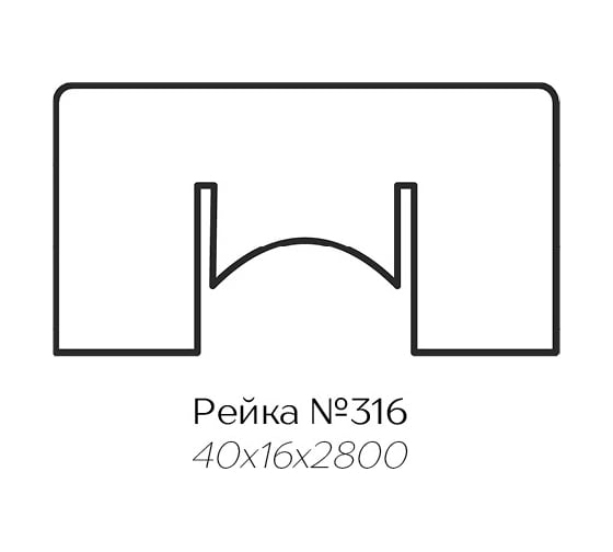 Декоративная рейка Арника 40x16 мм, комплект 50 шт., дуб Сонома 00-00161471