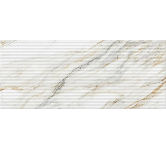 Плитка настенная Gracia Ceramica Ideal white белый 02 25x60 мм, рельеф, глянцевая, 1.2 кв. м/8 шт. СК000042681