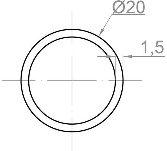 Алюминиевая труба анодированная Алтервиа 20x1,5 мм A1420015X1500