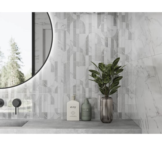 Плитка настенная Gracia Ceramica Modello grey серый 04 25x60 мм, 1.2 кв. м/8 шт. СК000042667