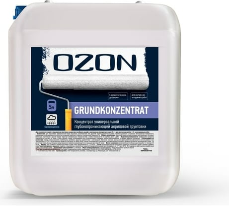 Концентрат универсальной грунтовки OZON GRUNDKONZENTRAT ВД-АК 016 5л/5кг ВД-АК-016-5