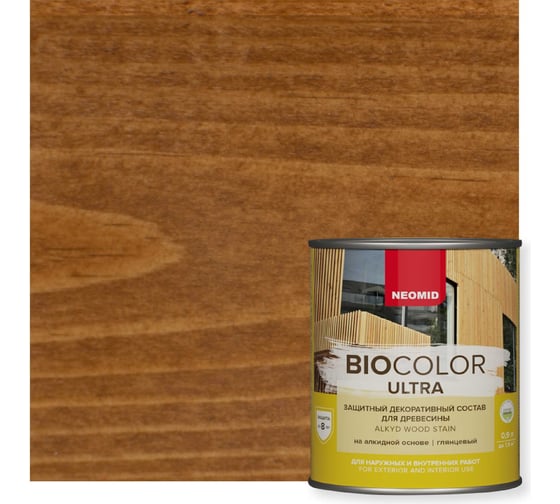 Пропитка NEOMID BIO COLOR ULTRA орех 0.9 л Н -ULTRA-0,9/орех