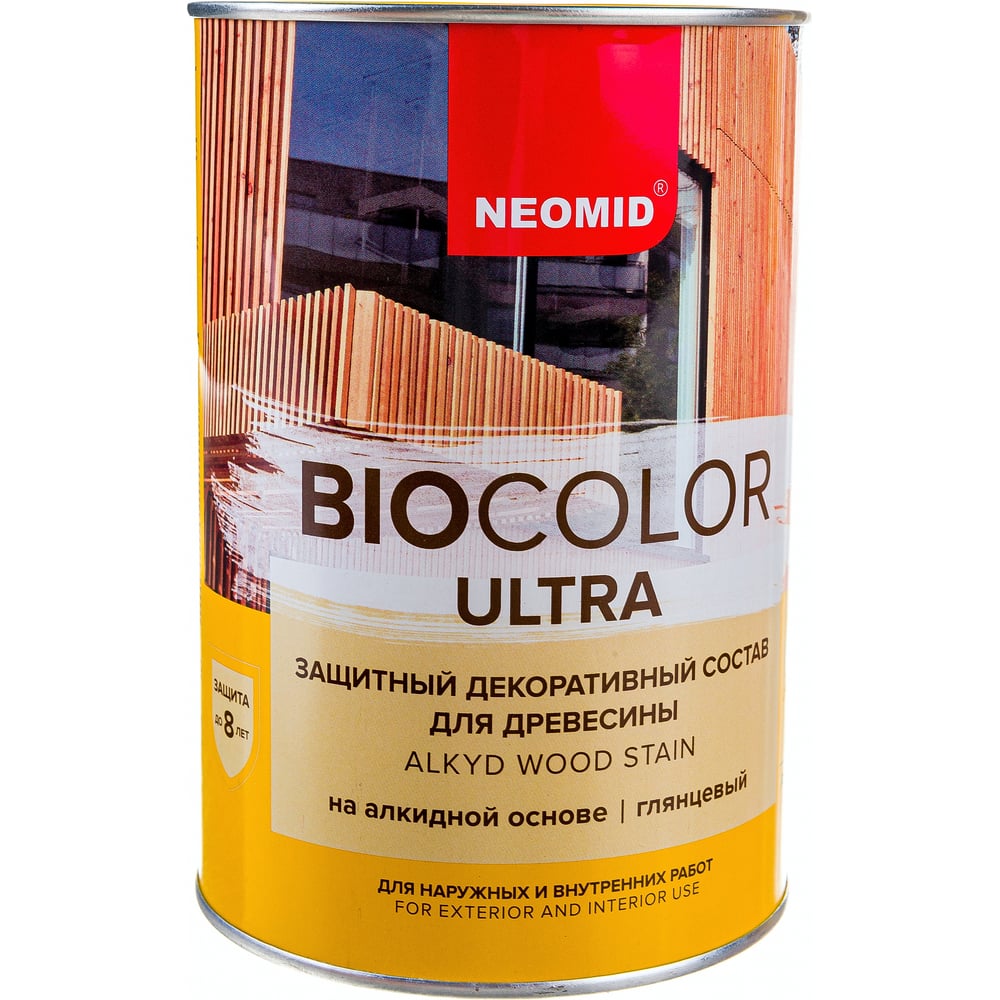 Пропитка Neomid BIO COLOR ULTRA NEW 2020 рябина, 0.9 л Н -ULTRA-0,9/ряб ...