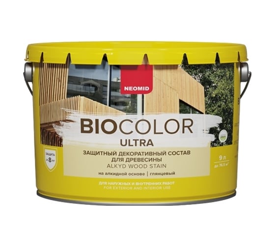 Пропитка Neomid BIO COLOR ULTRA NEW 2020 рябина, 9 л Н -ULTRA-9/ряб 1