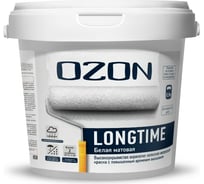 Интерьерная краска OZON LONGTIME ВД-АК 227А 0.9л/1.3кг ВД-АК-227А-1,3