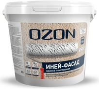 Текстурная фасадная краска OZON ИНЕЙ-ФАСАД 7,5 кг ВД*АК 163_4 ВД-АК-1634-7,5