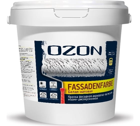 Фасадная краска OZON FASSADENFARBE ВД-АК 112А 2.7л/4.2кг ВД-АК-112А-4,2 1