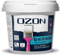 Универсальная акриловая твердая эмаль OZON ВД-АК 258А 0.9л/1.1кг ВД-АК-258А-1,1