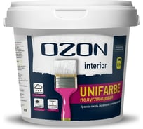 Универсальная акриловая эмаль OZON UNIFARBE-INTERIOR ВД-АК 157А 0.9л/1.1кг ВД-АК-157А-1,1