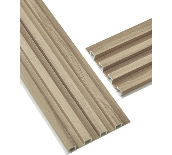 Реечные панели LAKO DECOR "Орех светлый" 6 ШТ 1350x160x23мм LKD-RE-P41-135CM-MEGA6