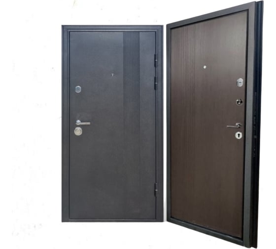 Входная дверь ООО ВДК Фортис Black LS-78 Черный шелк/МДФ Венге 960*2050 правая ДМ88 1