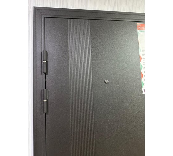 Входная дверь ООО ВДК Фортис Black LS-78 Черный шелк/МДФ Ясень белый 960*2050 левая ДМ91