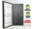Входная дверь ООО ВДК Кватро Black LS-23 Черный шелк/Царга Ясень белый 860*2050 левая ДМ93 2