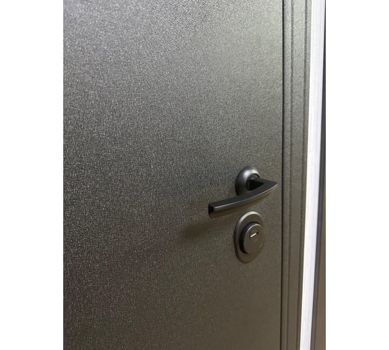 Входная дверь Омега Black LS-21 Черный шелк/Зеркало МДФ Ясень белый 860*2050 правая ООО ВДК ДМ98