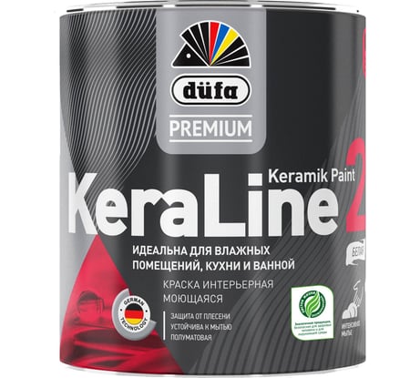 Краска Dufa Premium ВД KeraLine 20, база 1, 0,9 л МП00-006524