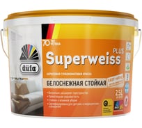 Краска Dufa Retail ВД SUPERWEISS PLUS база 1, 2,5 л МП00-004744