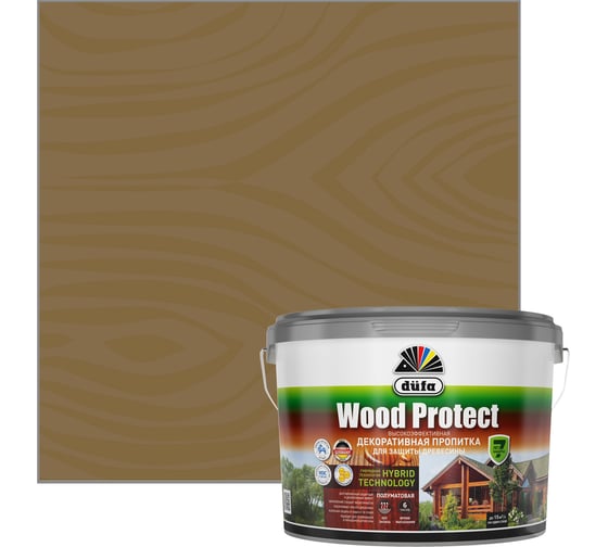 Пропитка для защиты древесины Dufa Wood Protect тик 2,5 л МП000015770