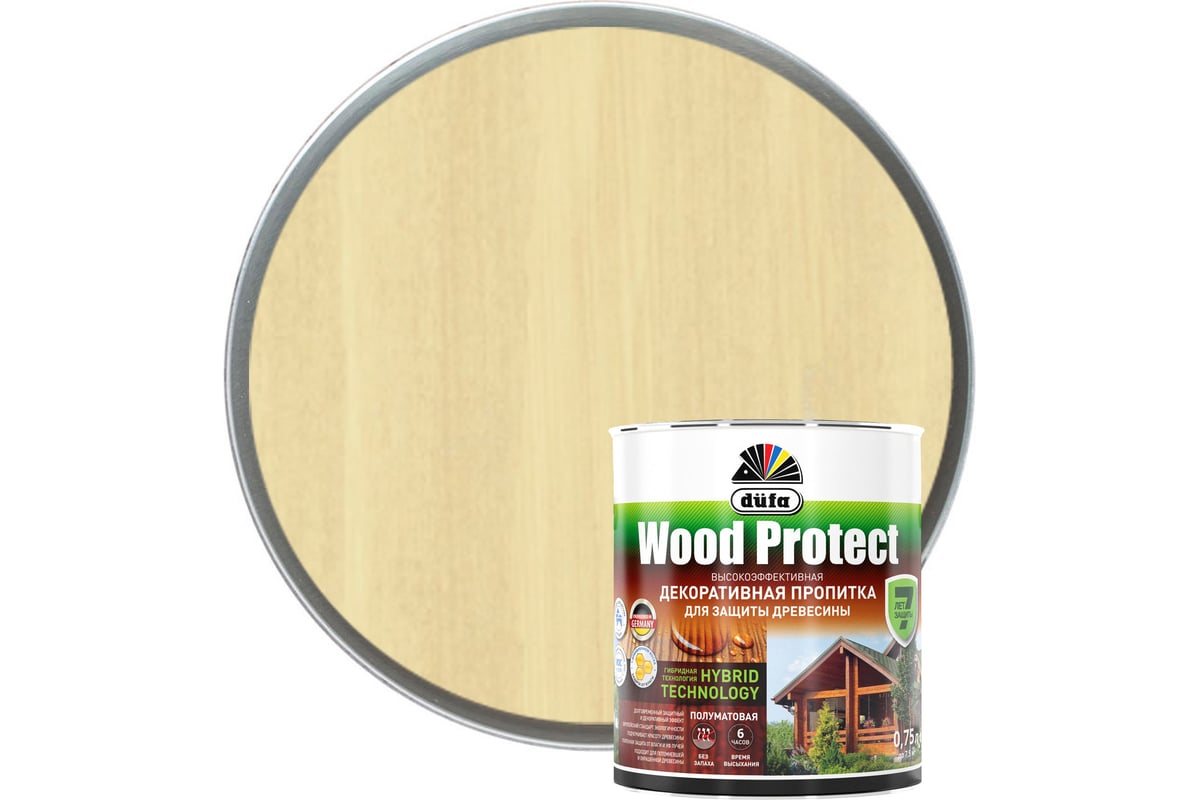 Пропитка для защиты древесины Dufa Wood Protect бесцветный 750 мл  МП000015760