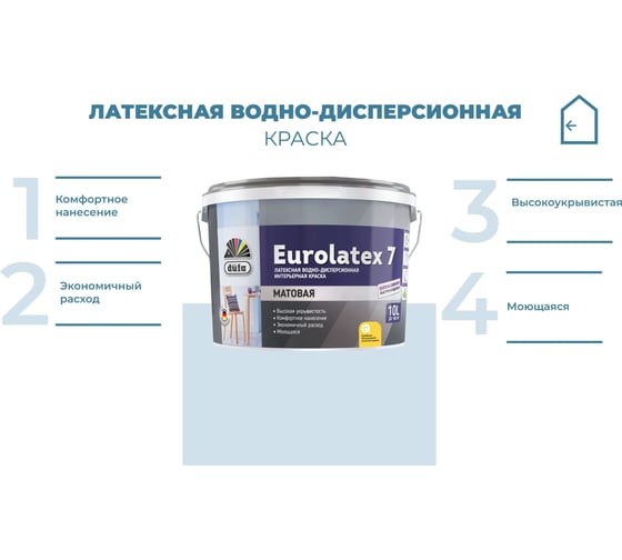 Краска Dufa Retail ВД EUROLATEX 7 10 л Н0000003406