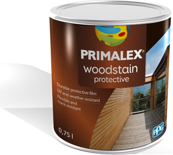 Лазурь PRIMALEX Woodstain Protective прозрачная база 0,75л 399240
