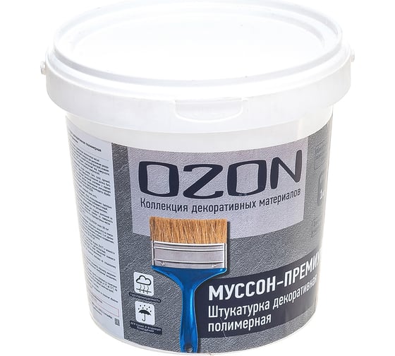 Штукатурка декоративная полимерная Муссон Премиум 1 кг OZON МСП-500-1