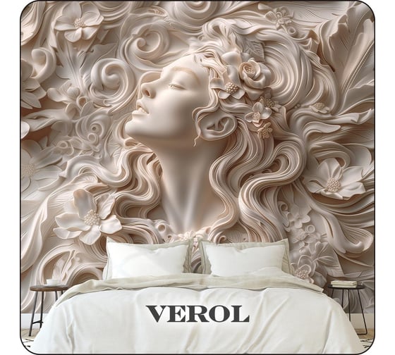 Фотообои Verol 3D на стену флизелиновые "Барельеф девушка 367-ФФО" 500x283 см 367-ФФО-05890
