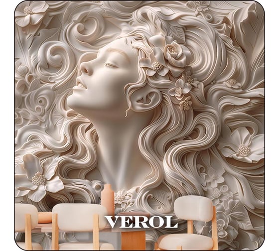 Фотообои Verol 3D на стену флизелиновые "Барельеф девушка 366-ФФО" 400x283 см 366-ФФО-05890 1